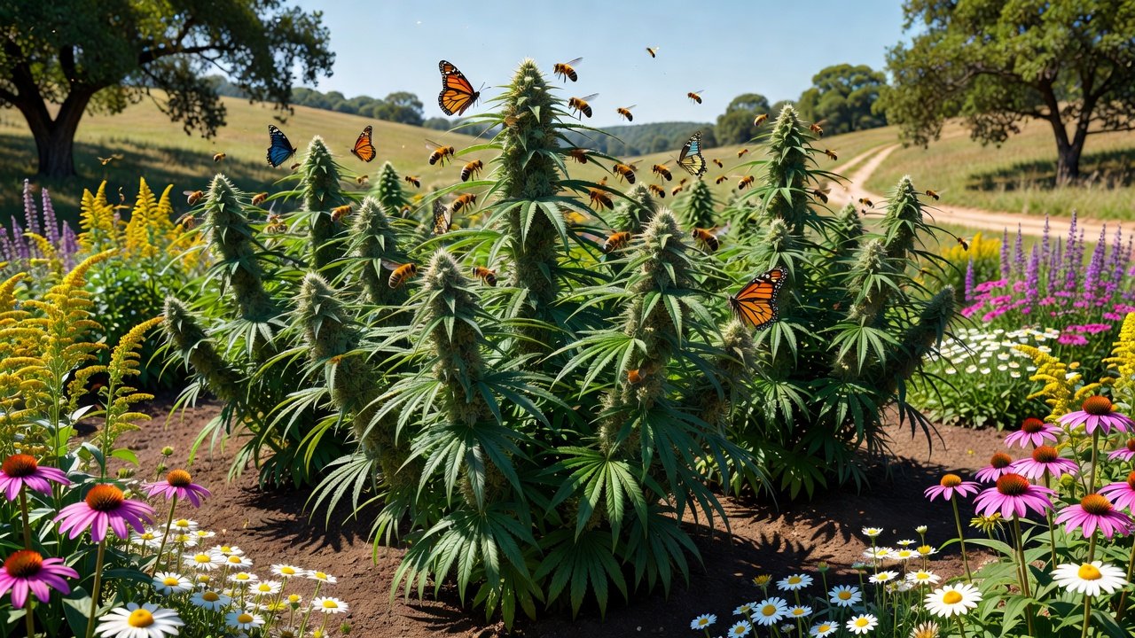 Atrayendo Abejas a Jardines de Cannabis al Aire Libre para Mayores Rendimientos